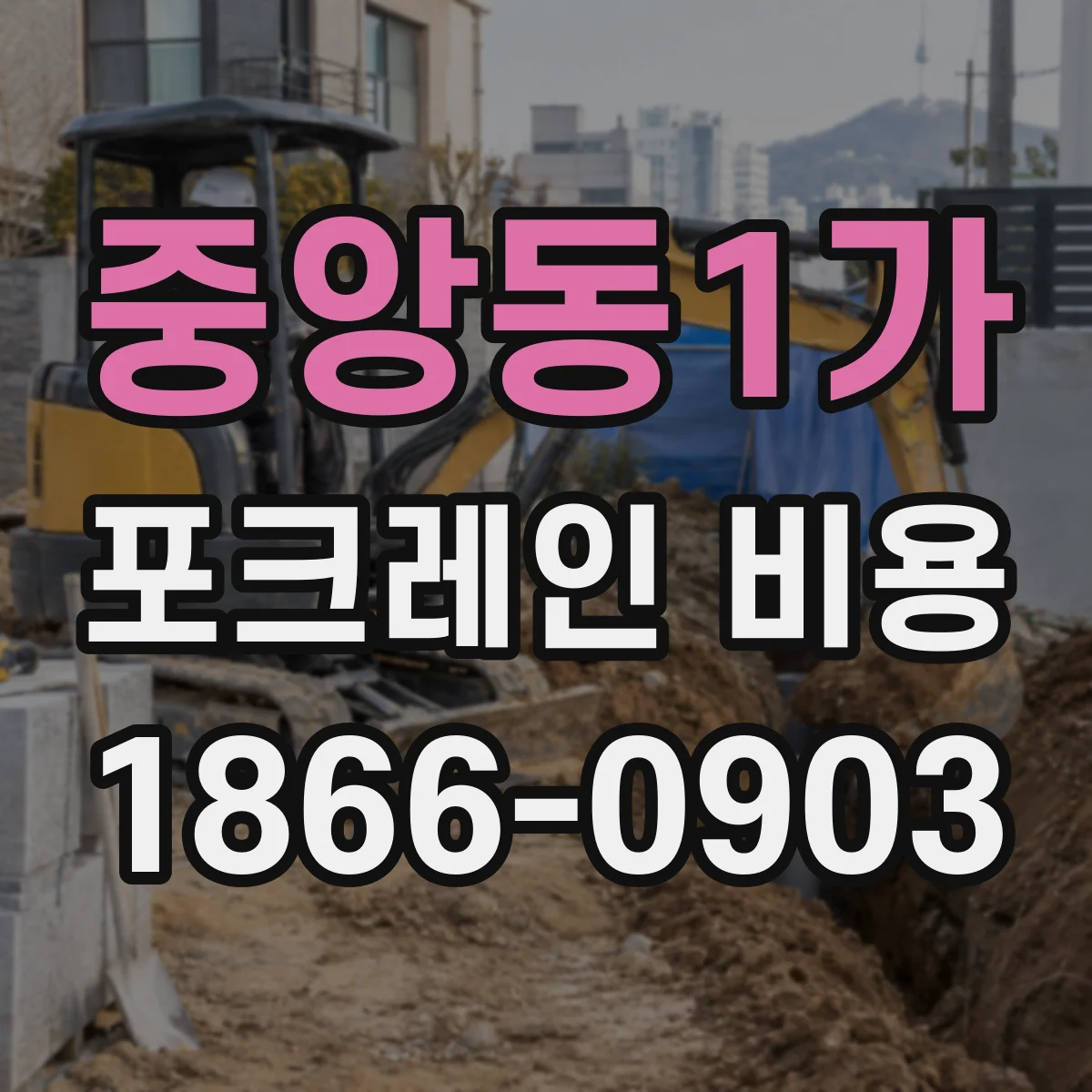 중앙동1가 포크레인 비용
