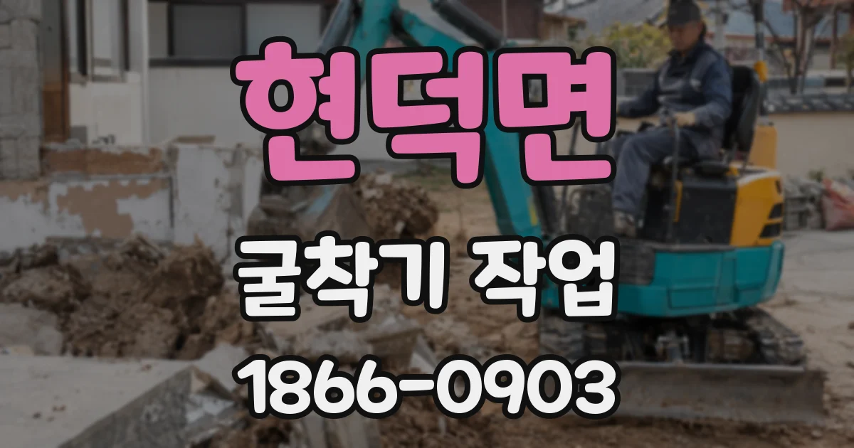 현덕면 굴착기 작업