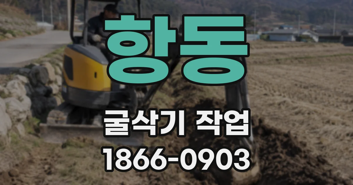 항동 굴삭기 작업