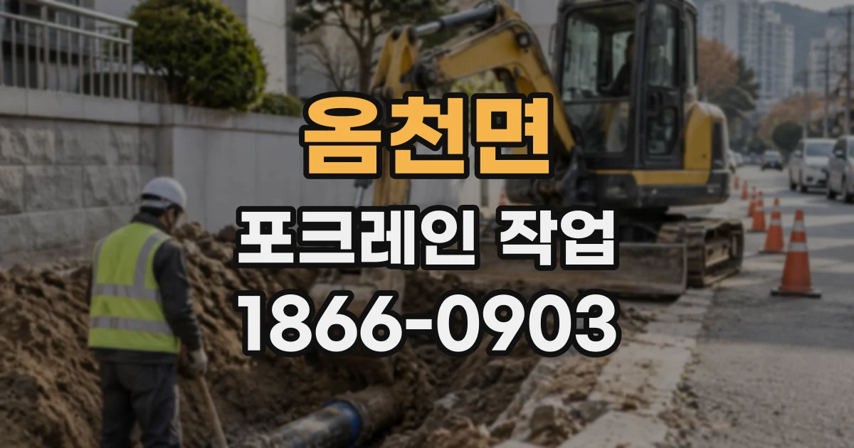 옴천면 포크레인작업