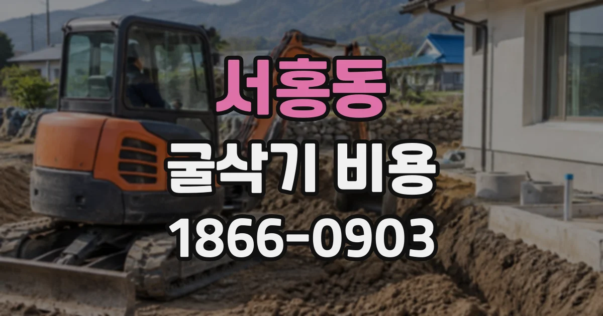 서홍동 굴삭기비용