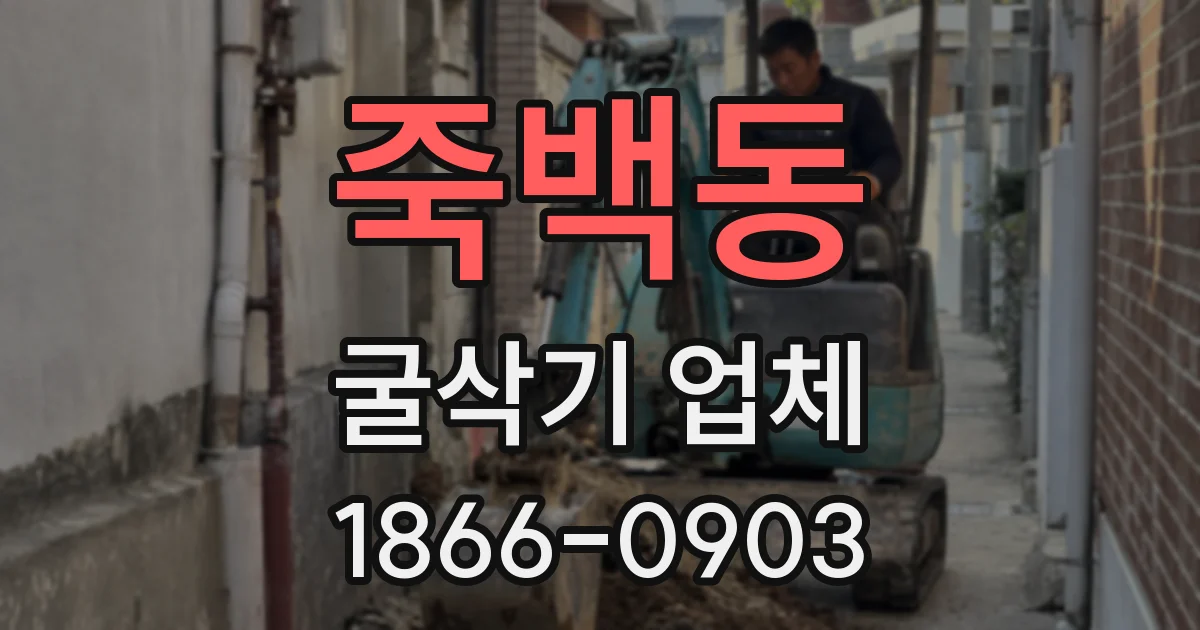 죽백동 굴삭기 업체