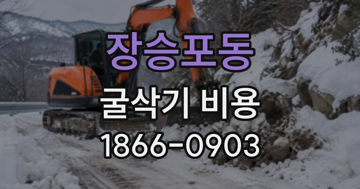 장승포동 굴삭기비용