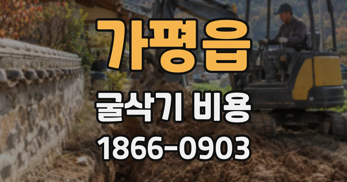 가평읍 굴삭기 비용