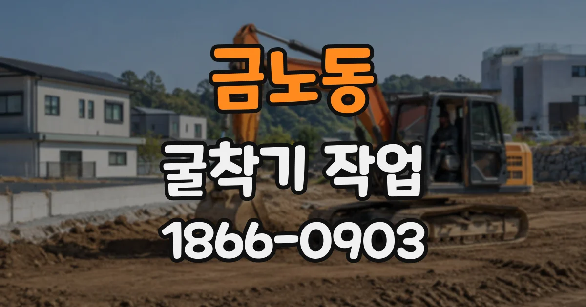금노동 굴착기작업