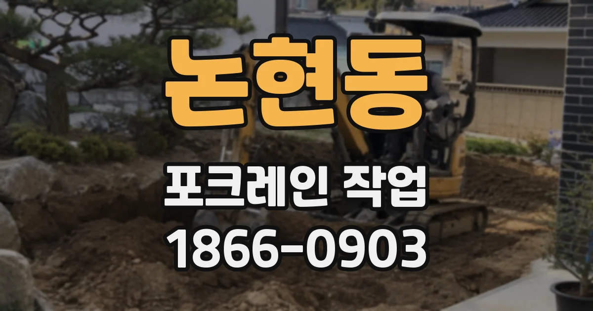 논현동 포크레인 작업