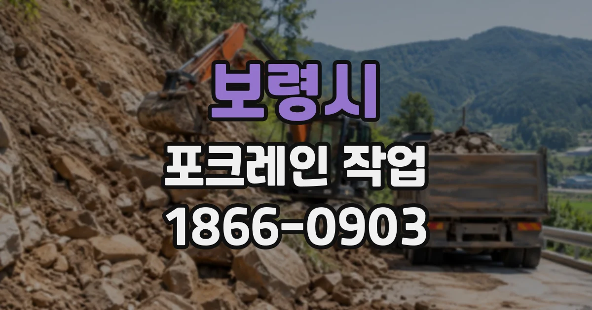 보령시 포크레인작업