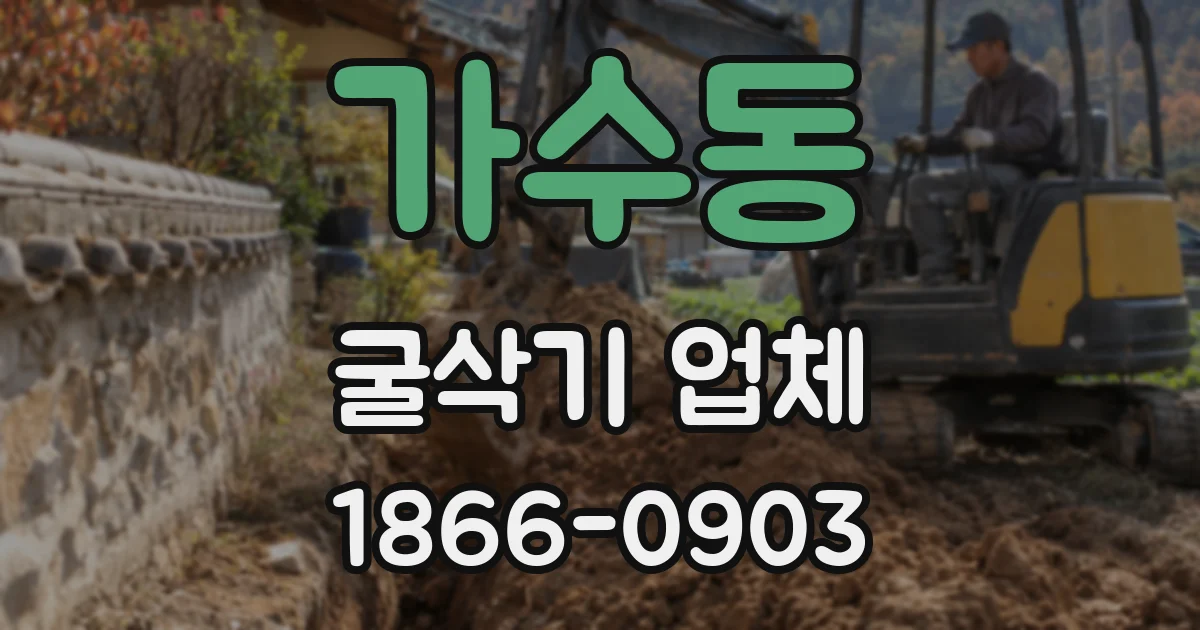 가수동 굴삭기 업체