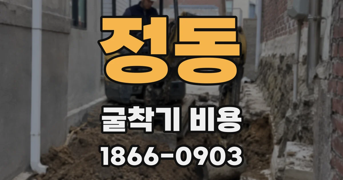 정동 굴착기 비용