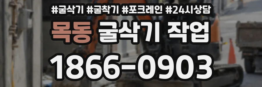 목동 굴삭기 작업