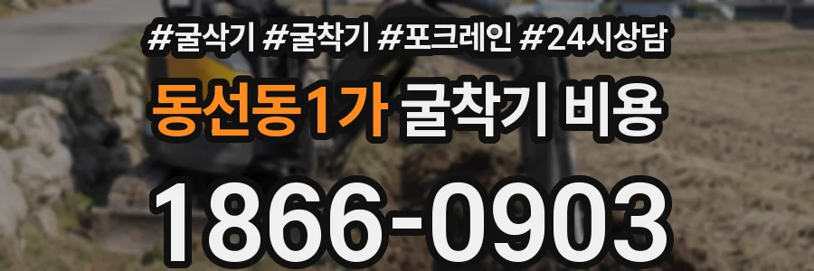 동선동1가 굴착기 비용
