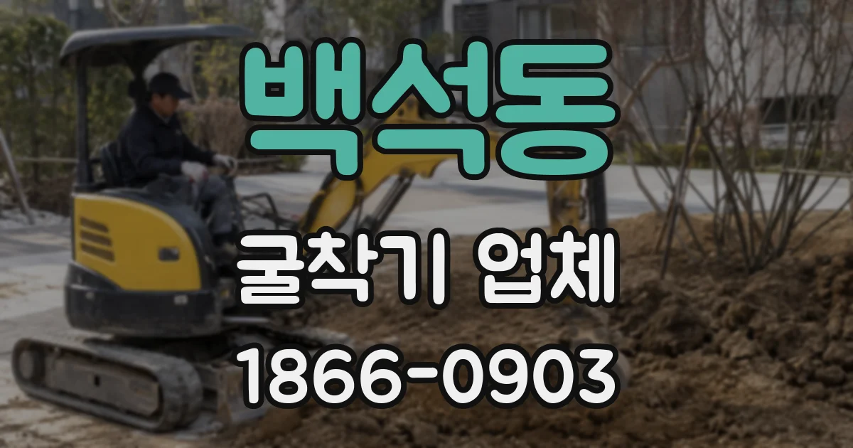 백석동 굴착기 업체