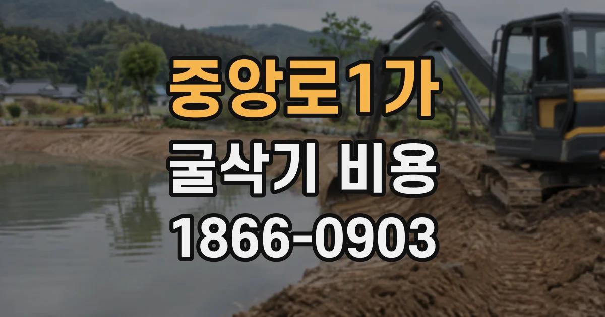 중앙로1가 굴삭기비용