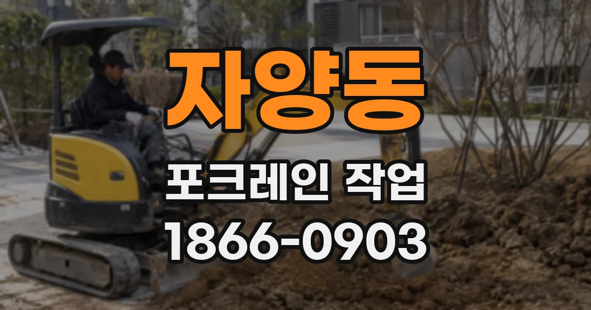 자양동 포크레인 작업