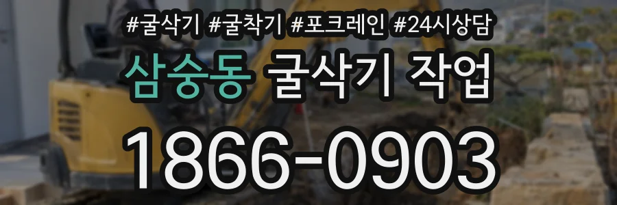 삼숭동 굴삭기 작업