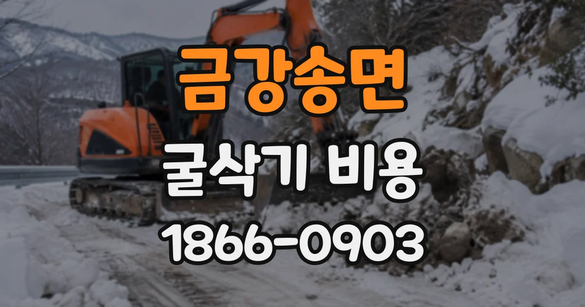 금강송면 굴삭기비용