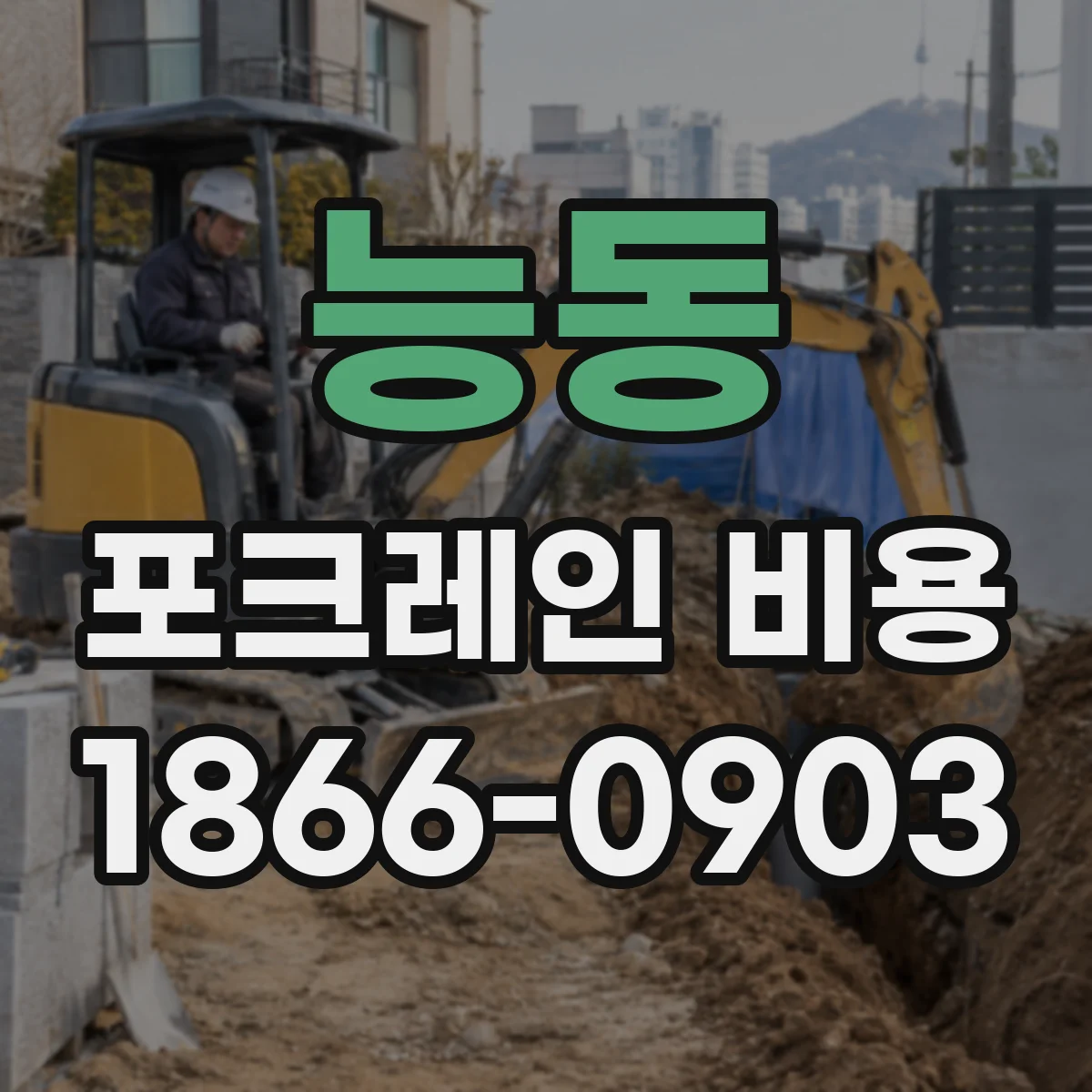 능동 포크레인 비용