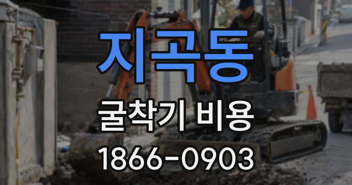 지곡동 굴착기 비용
