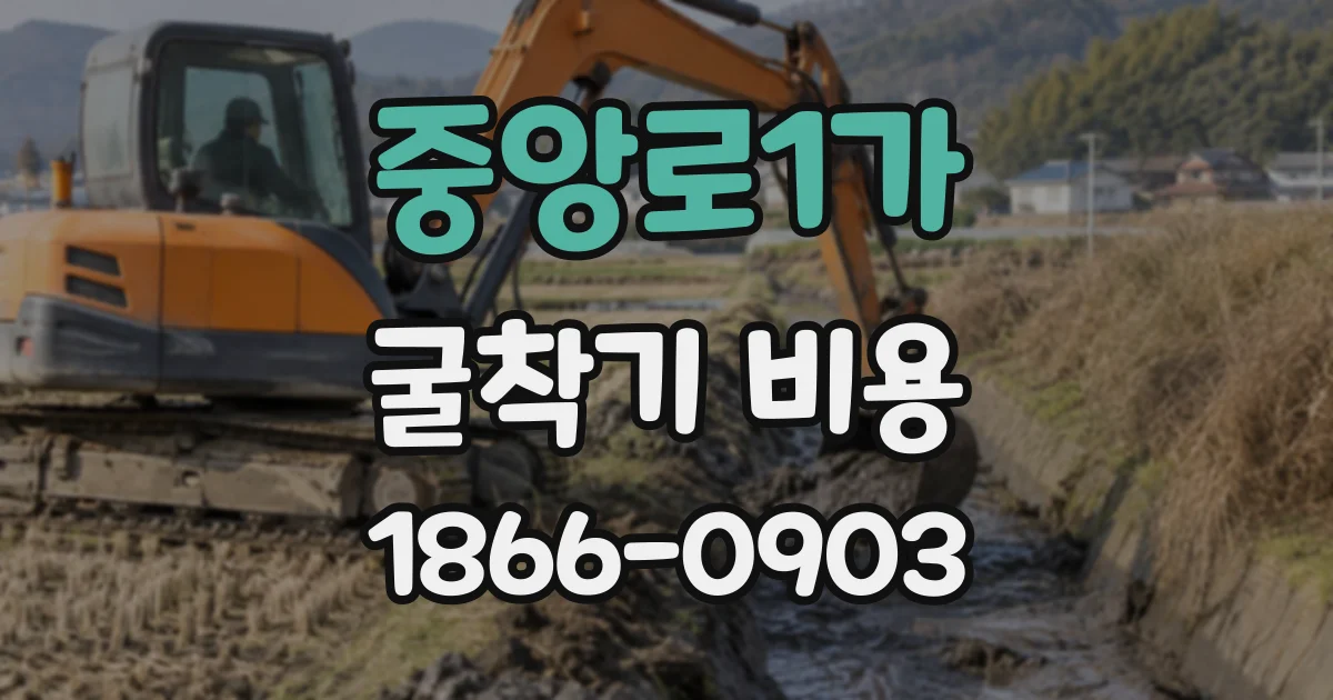 중앙로1가 굴착기비용