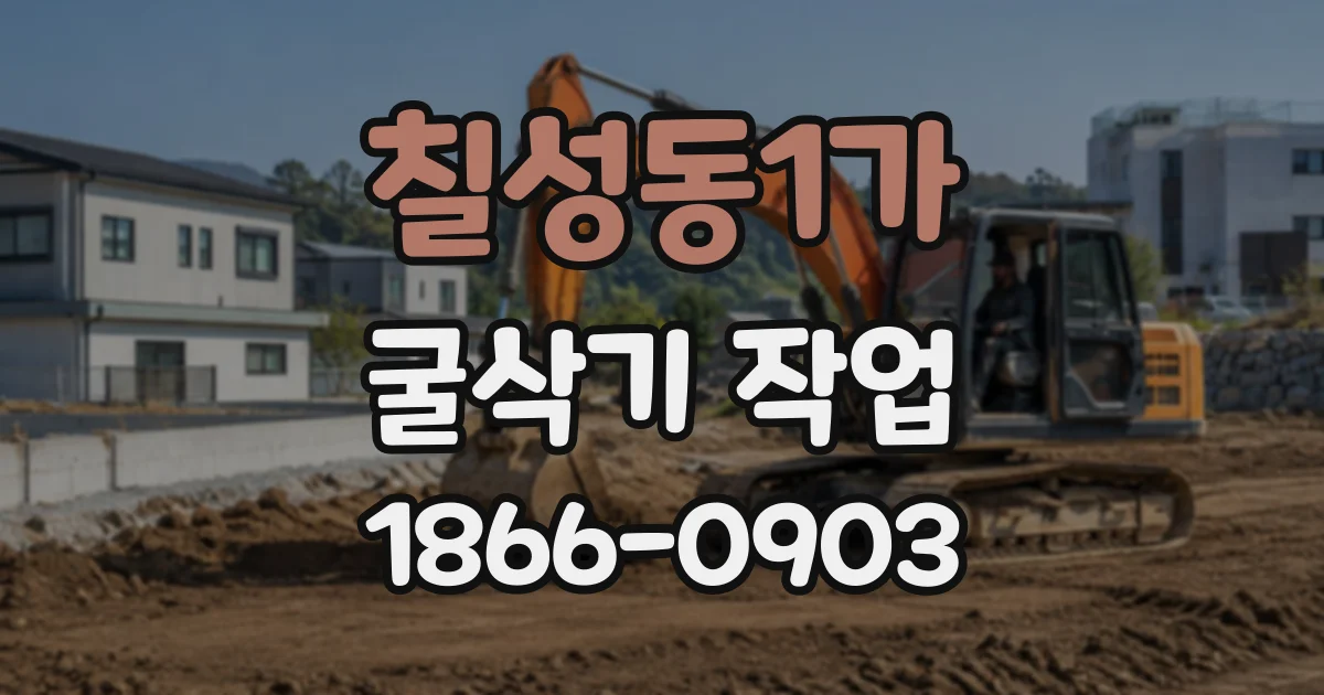 칠성동1가 굴삭기작업