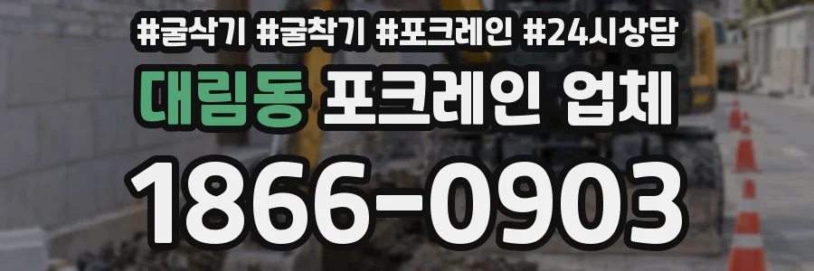 대림동 포크레인 업체
