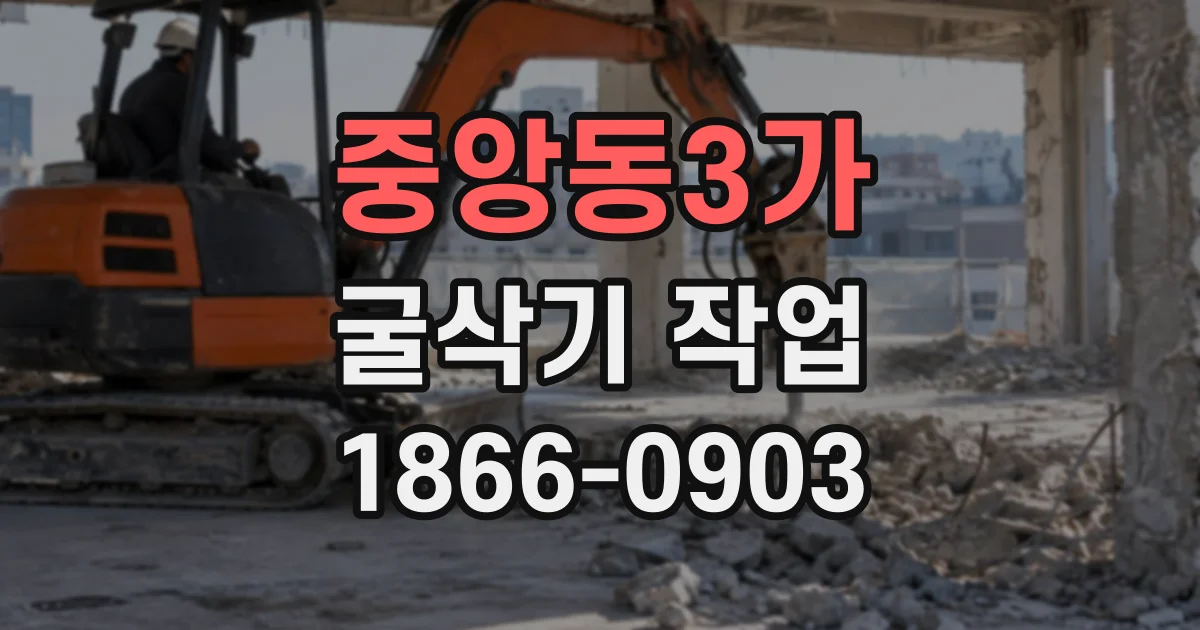 중앙동3가 굴삭기작업