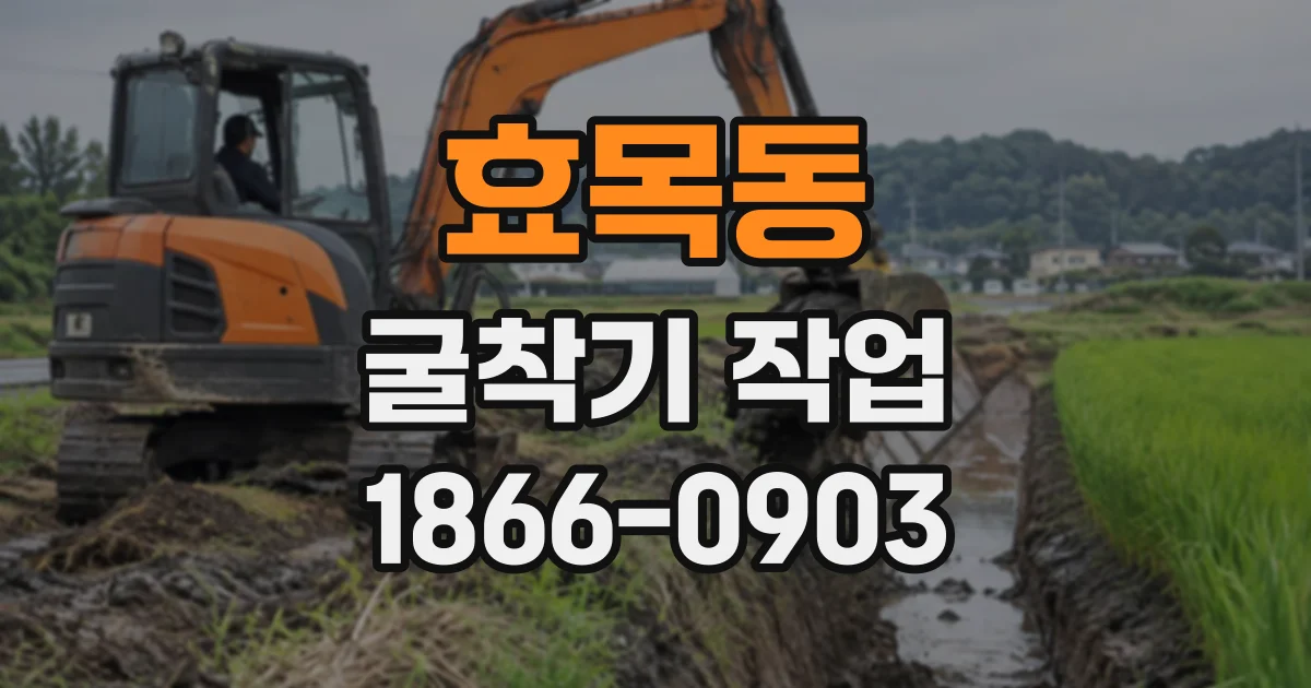효목동 굴착기작업