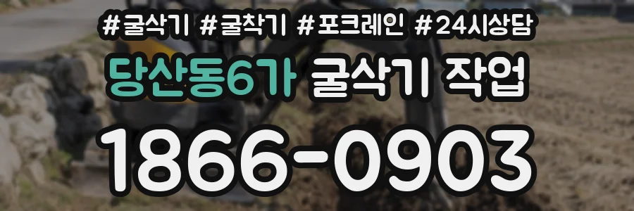 당산동6가 굴삭기 작업