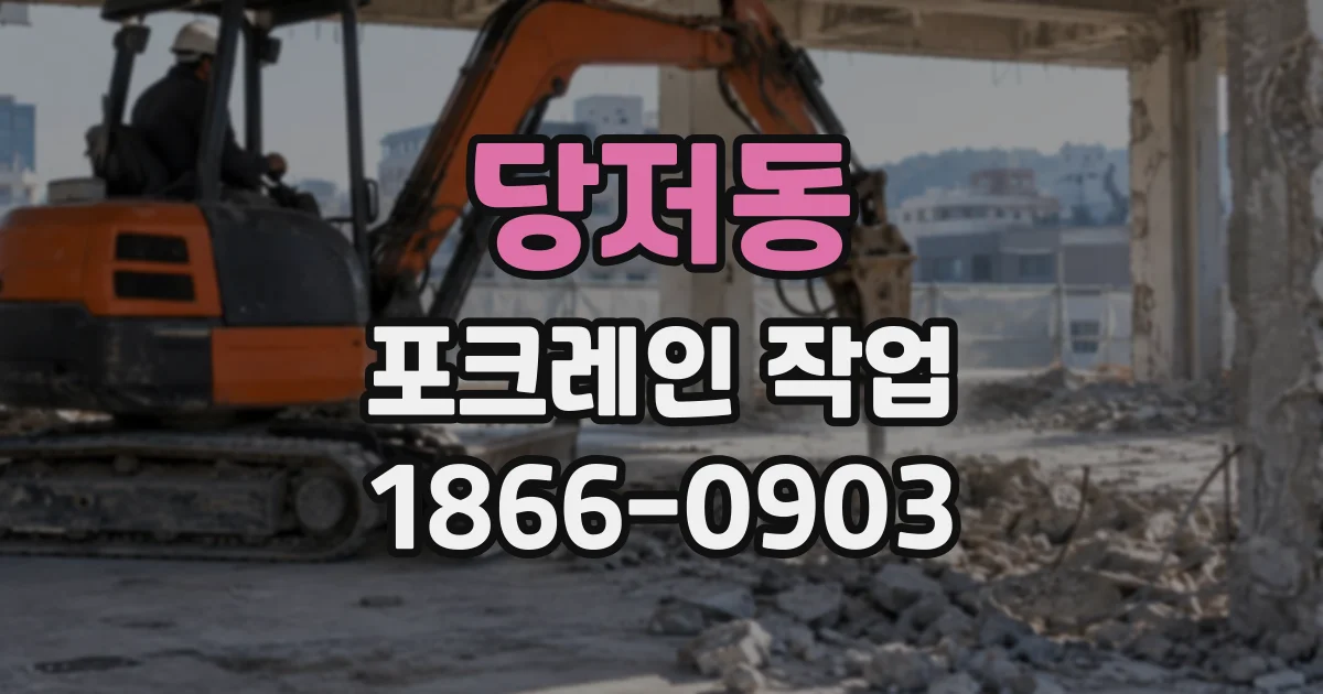 당저동 포크레인작업