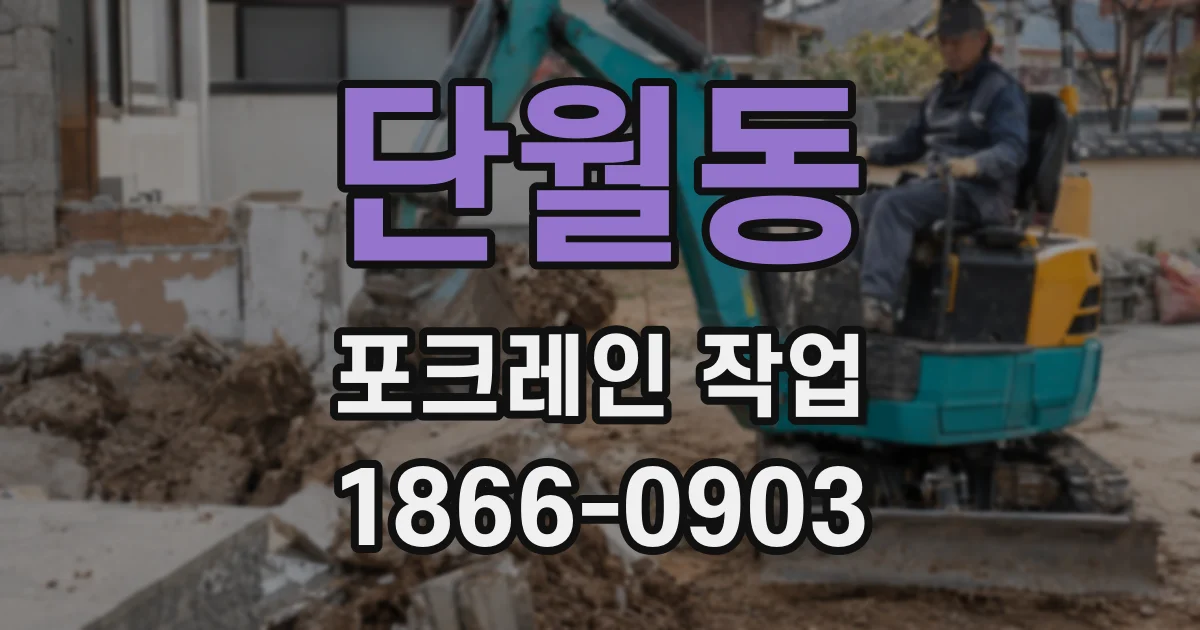 단월동 포크레인 작업