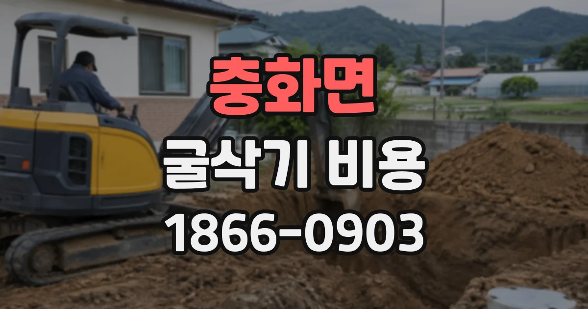 충화면 굴삭기비용