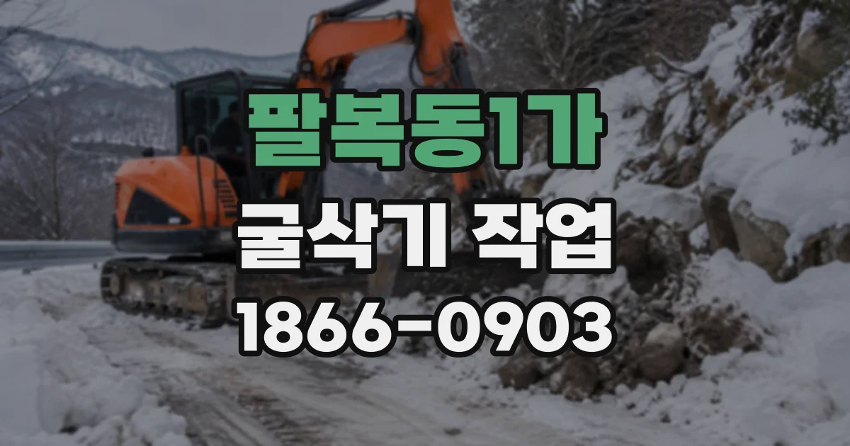 팔복동1가 굴삭기작업