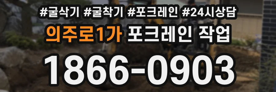 의주로1가 포크레인 작업