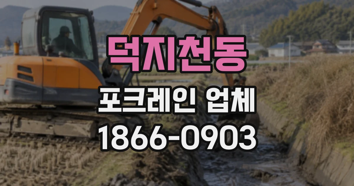 덕지천동 포크레인업체