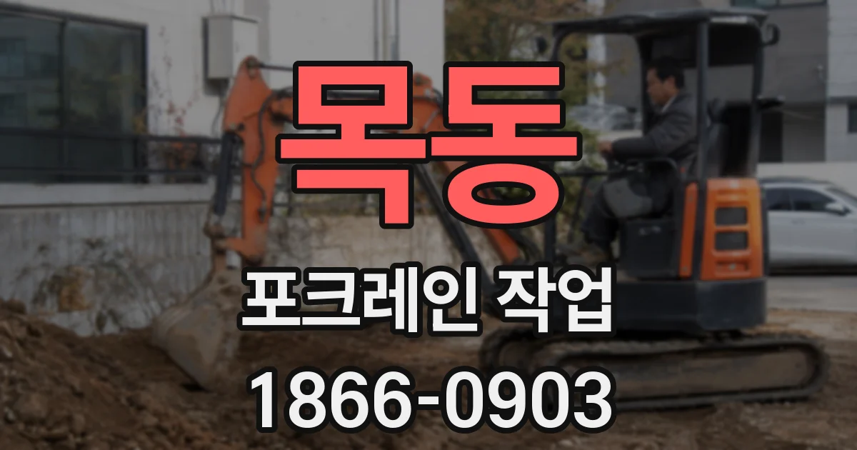 목동 포크레인 작업