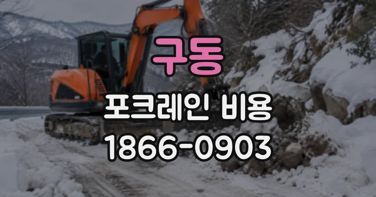 구동 포크레인비용
