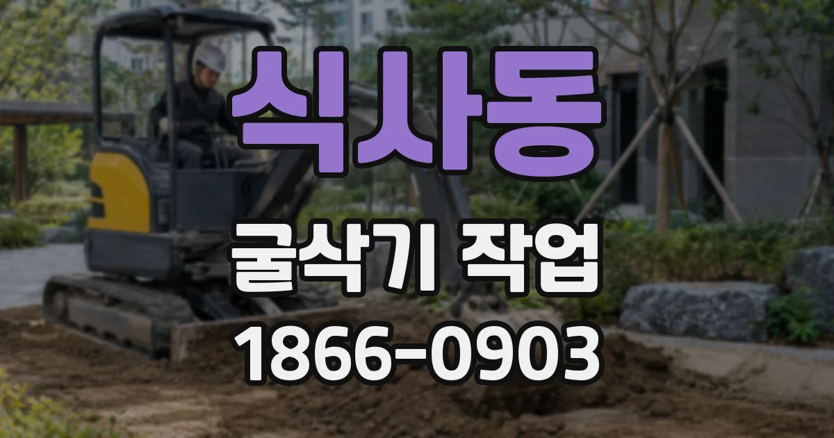 식사동 굴삭기 작업