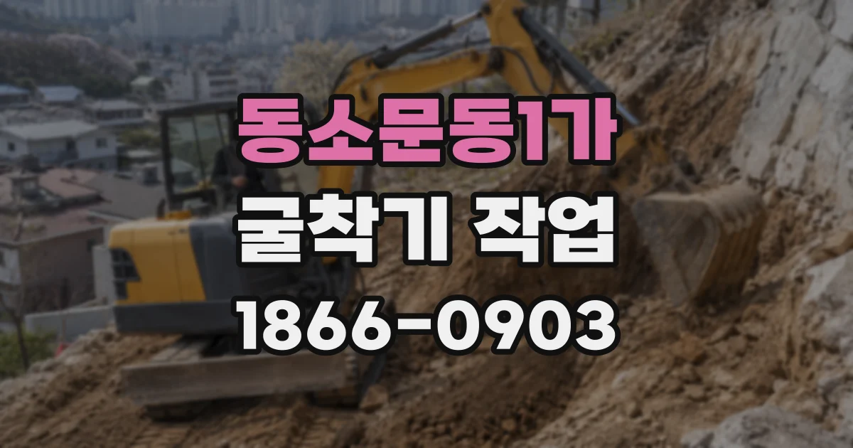 동소문동1가 굴착기 작업