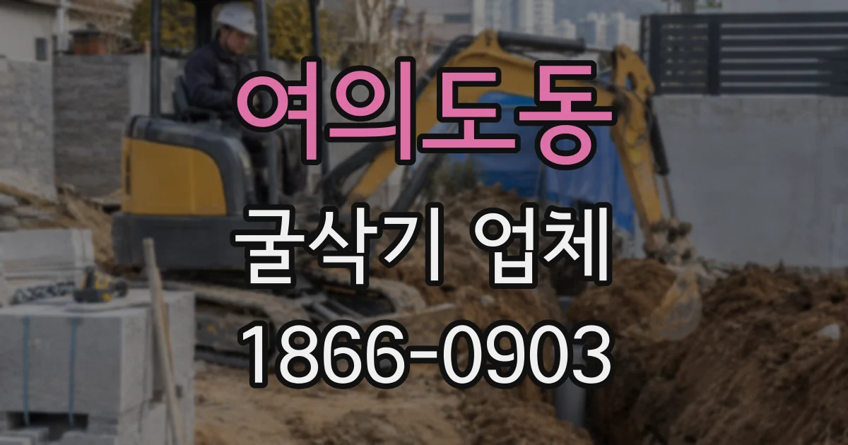 여의도동 굴삭기 업체