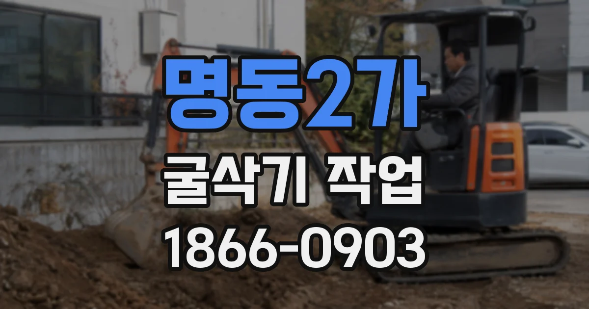 명동2가 굴삭기 작업