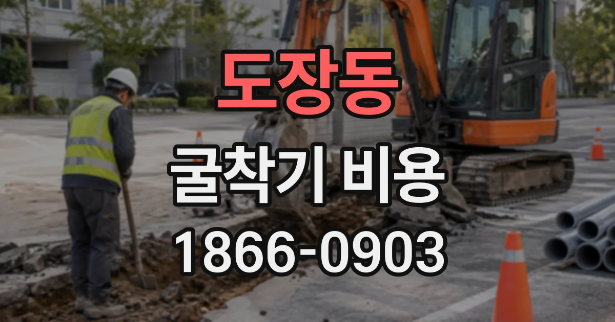 도장동 굴착기비용