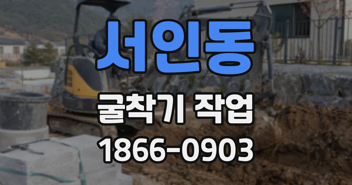 서인동 굴착기 작업
