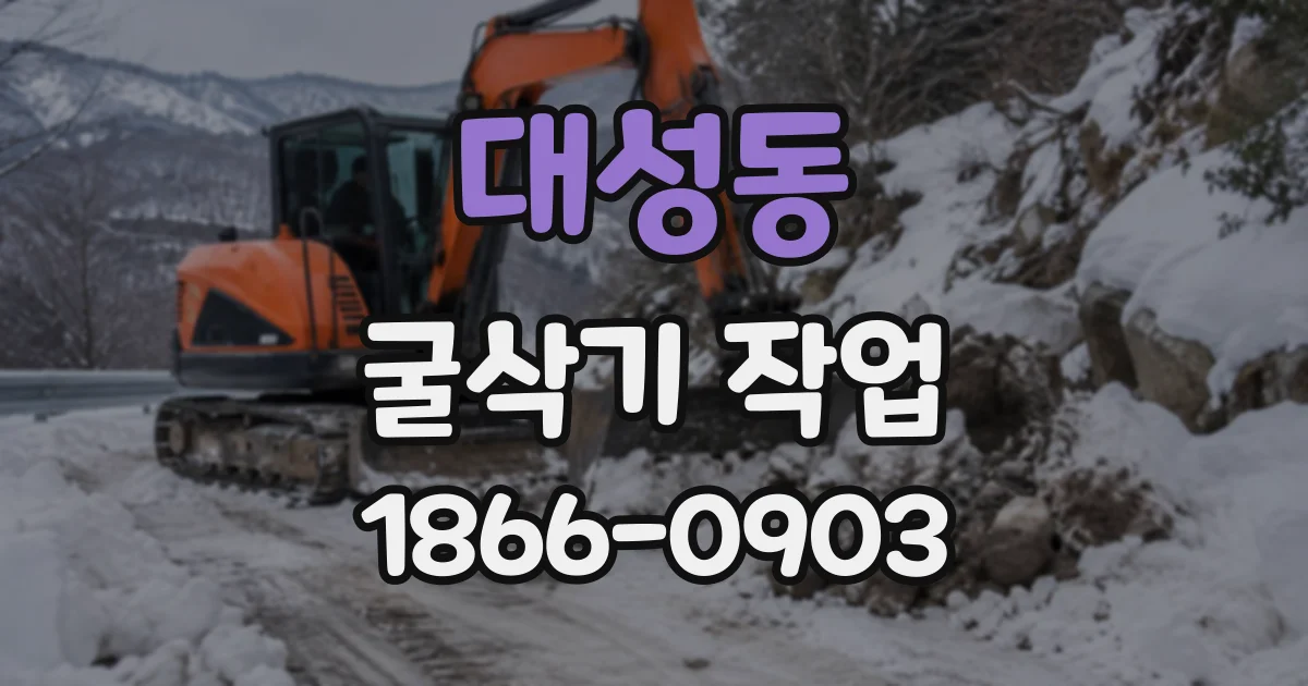 대성동 굴삭기작업