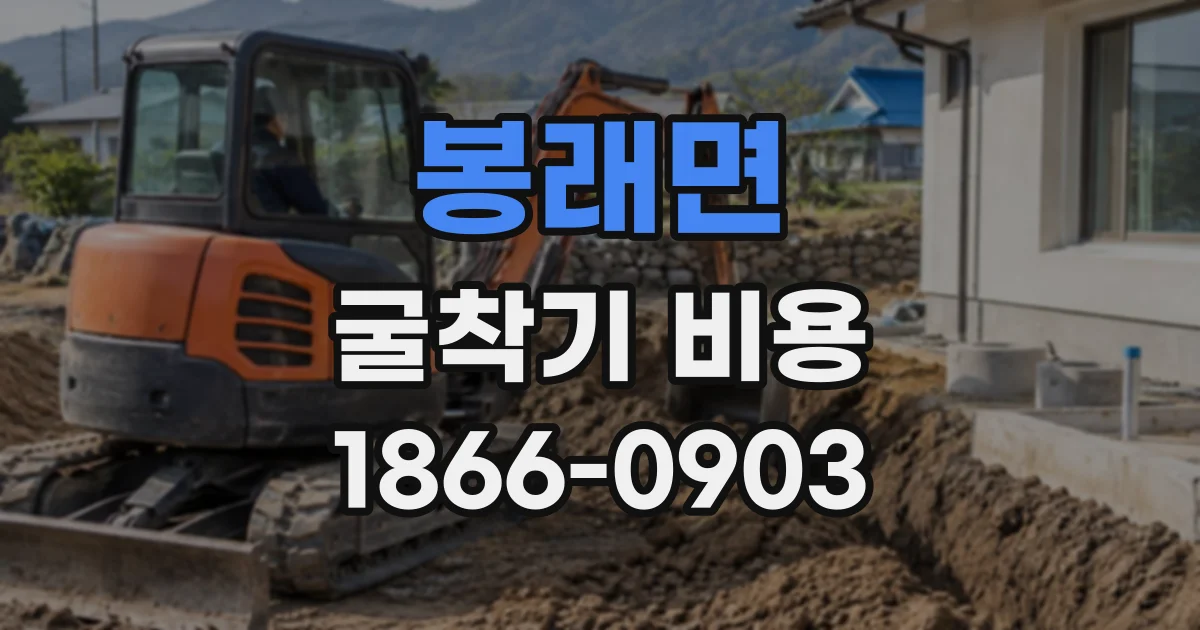 봉래면 굴착기비용