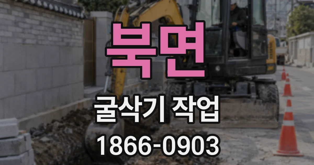 북면 굴삭기 작업
