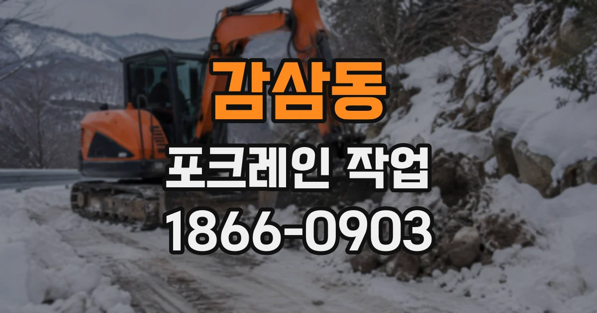 감삼동 포크레인작업