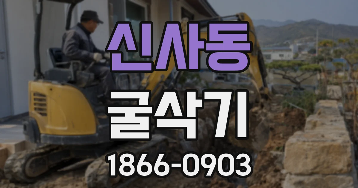 신사동 굴삭기