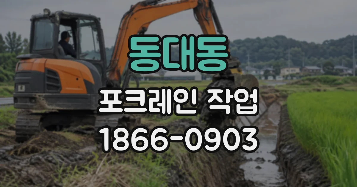동대동 포크레인작업