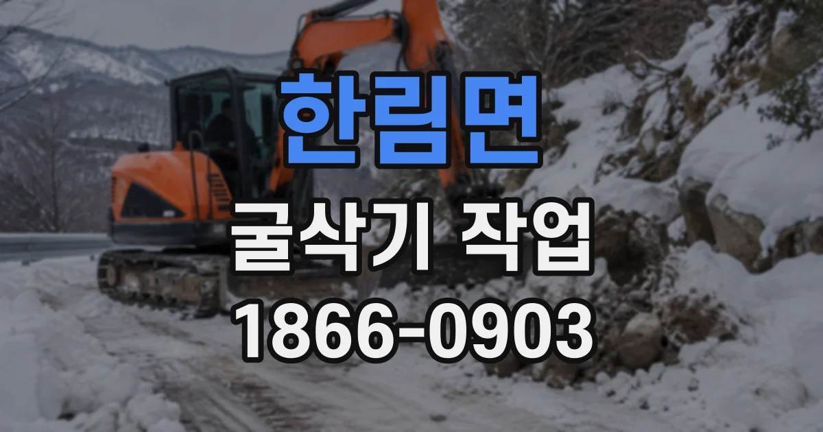 한림면 굴삭기작업