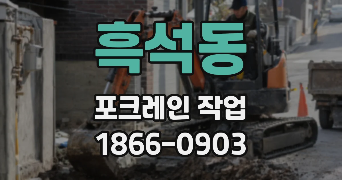흑석동 포크레인 작업